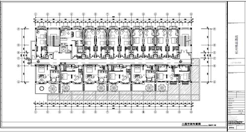 杭州精品酒店室內(nèi)裝飾工程深化設(shè)計二層平面布置圖