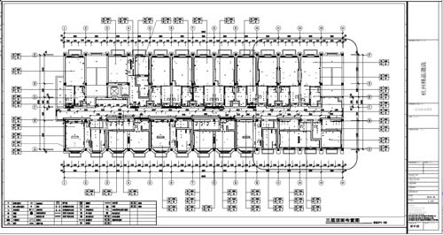 杭州精品酒店室內(nèi)裝飾工程深化設(shè)計三層頂面布置圖