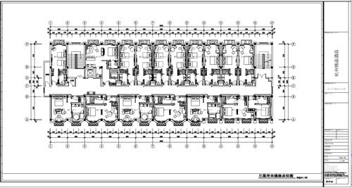 杭州精品酒店室內(nèi)裝飾工程深化設(shè)計三層開關(guān)插座點位圖