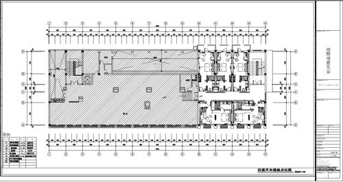杭州精品酒店室內(nèi)裝飾工程深化設(shè)計四層開關(guān)插座點位圖