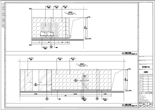 某寫(xiě)字樓室內(nèi)深化設(shè)計(jì)裝飾施工圖走廊立面圖90（二）