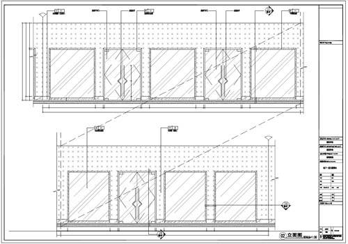 商場深化設(shè)計(jì)施工圖負(fù)一層立面圖2