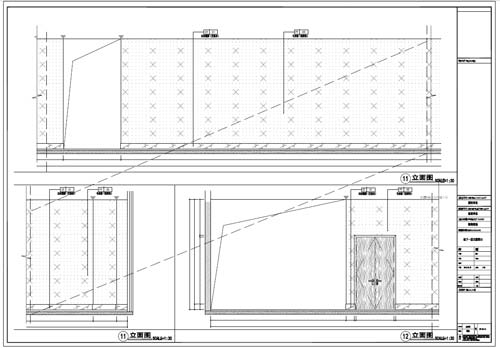 商場深化設(shè)計(jì)施工圖負(fù)一層立面圖11-12