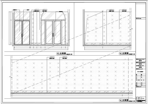 商場深化設(shè)計(jì)施工圖負(fù)一層立面圖12-14