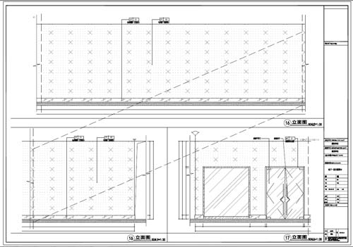 商場深化設(shè)計(jì)施工圖負(fù)一層立面圖16-17