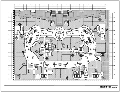 商場深化設(shè)計(jì)施工圖一層立面索引圖