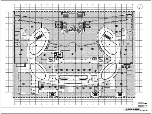 商場深化設(shè)計(jì)施工圖二層平面布置圖