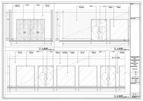 商場深化設(shè)計施工圖一層立面圖31-32