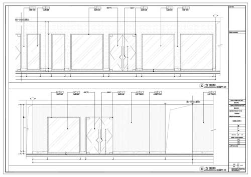 商場深化設(shè)計施工圖一層立面圖32-33