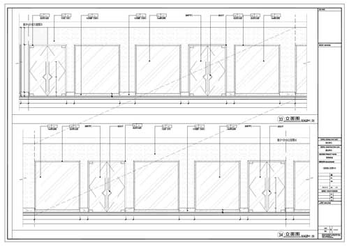 商場深化設(shè)計施工圖一層立面圖33-34