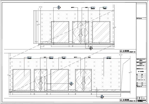 商場深化設(shè)計(jì)施工圖負(fù)一層立面圖20-21