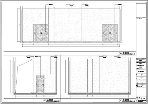 商場深化設(shè)計(jì)施工圖負(fù)一層立面圖48-51