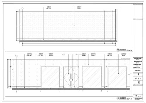 商場深化設(shè)計施工圖一層立面圖11-12