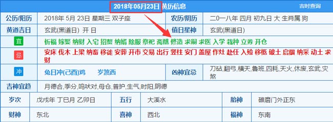 2018年05月23日裝修吉日截圖