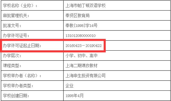 中學辦學許可證效果圖