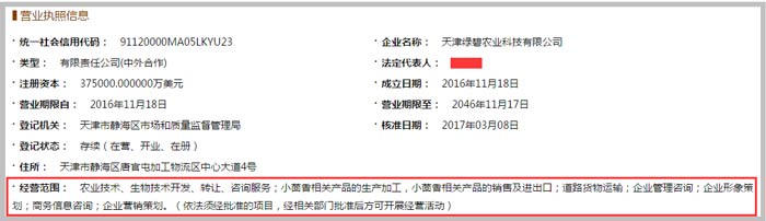 農(nóng)業(yè)科技有限公司經(jīng)營(yíng)范圍截圖