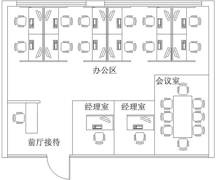 小型辦公室設(shè)計布局圖