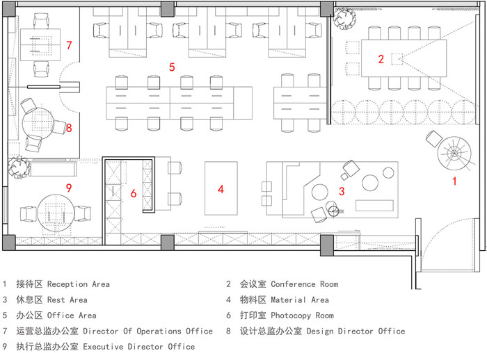 顧問公司辦公室裝修設(shè)計(jì)平面圖